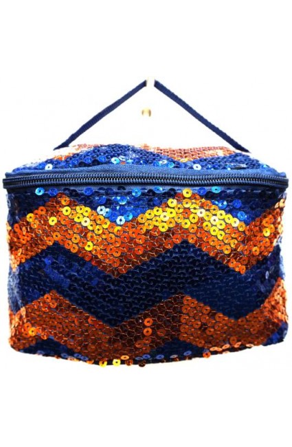 Cosmetic Pouch-ZIQ277/NAVY/ORANGE